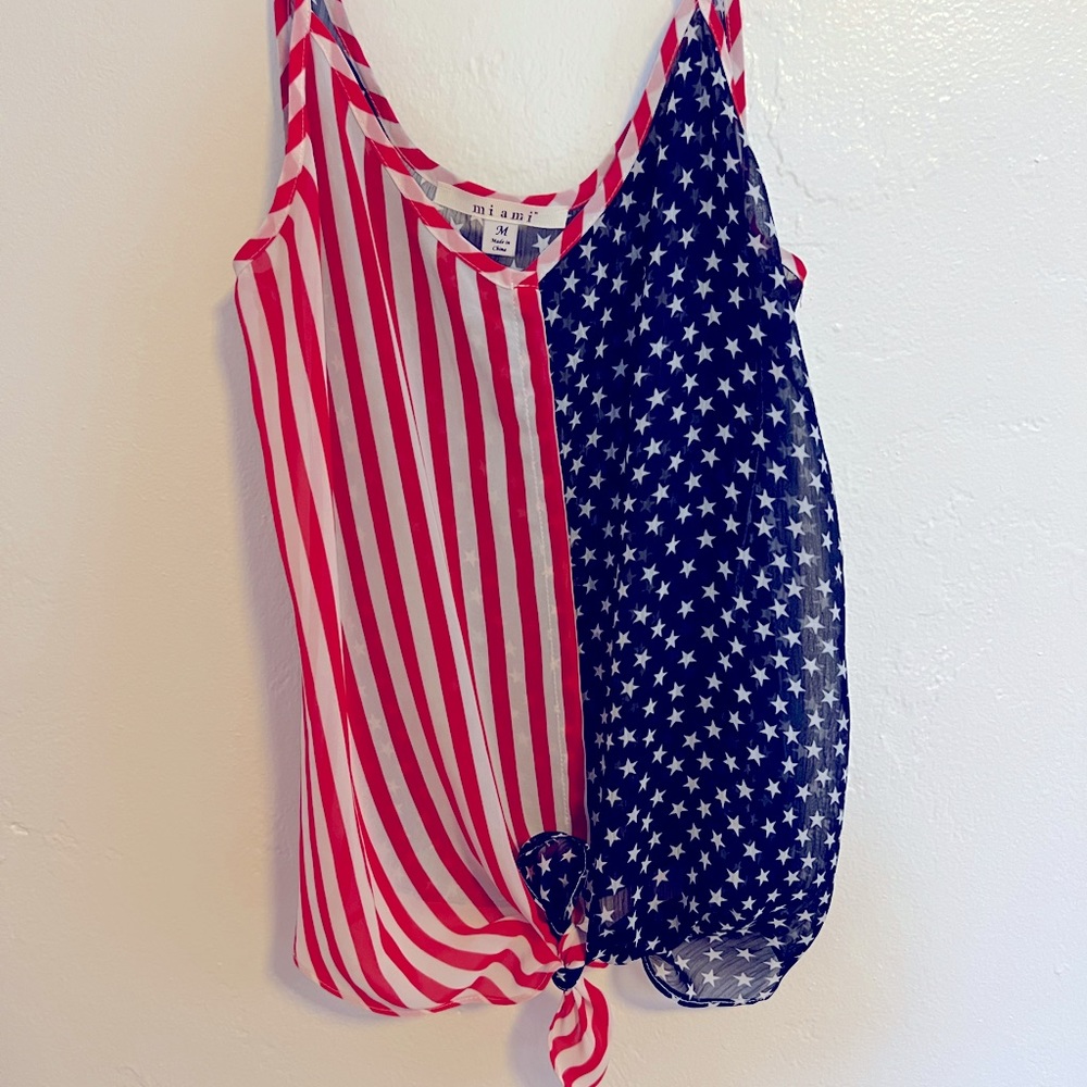 American flag tank top